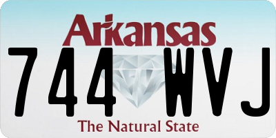 AR license plate 744WVJ