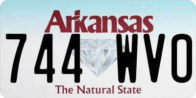 AR license plate 744WVO