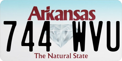 AR license plate 744WVU