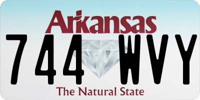 AR license plate 744WVY