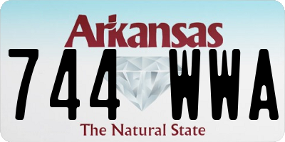 AR license plate 744WWA