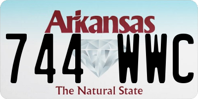 AR license plate 744WWC