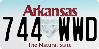 AR license plate 744WWD