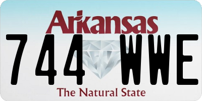 AR license plate 744WWE