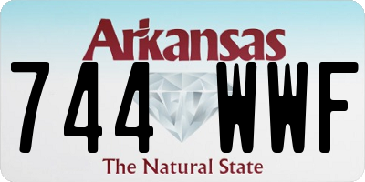 AR license plate 744WWF