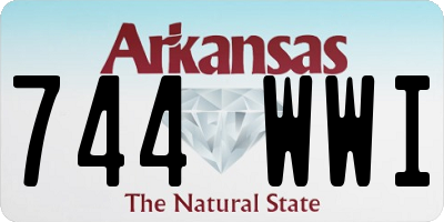 AR license plate 744WWI