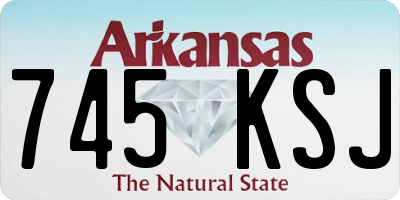 AR license plate 745KSJ