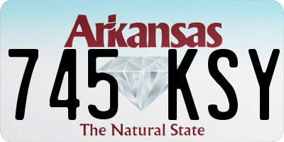 AR license plate 745KSY