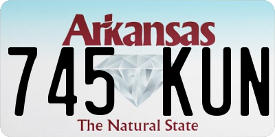 AR license plate 745KUN