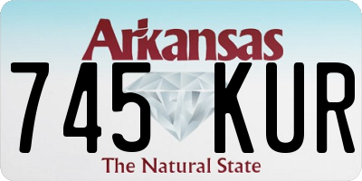 AR license plate 745KUR