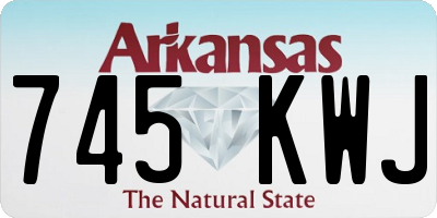 AR license plate 745KWJ