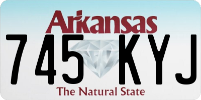 AR license plate 745KYJ