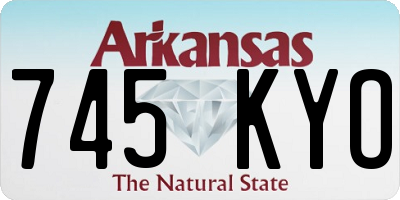 AR license plate 745KYO
