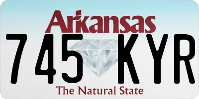 AR license plate 745KYR