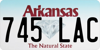 AR license plate 745LAC