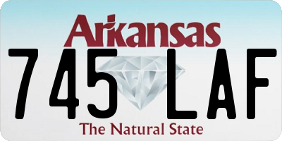 AR license plate 745LAF