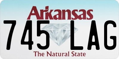 AR license plate 745LAG