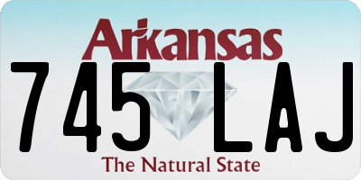 AR license plate 745LAJ