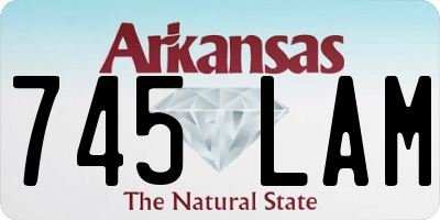 AR license plate 745LAM