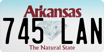 AR license plate 745LAN