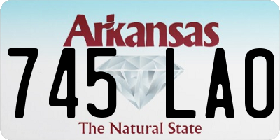 AR license plate 745LAO