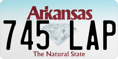 AR license plate 745LAP