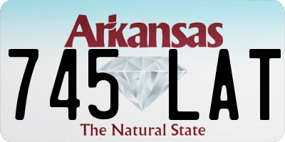 AR license plate 745LAT