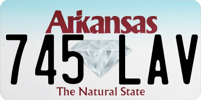 AR license plate 745LAV