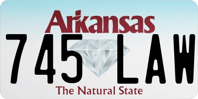 AR license plate 745LAW