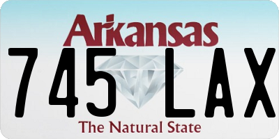 AR license plate 745LAX