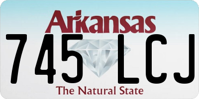 AR license plate 745LCJ