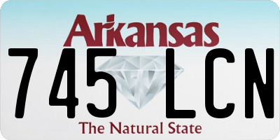 AR license plate 745LCN
