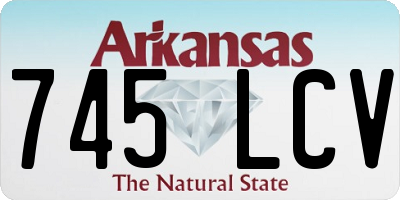 AR license plate 745LCV