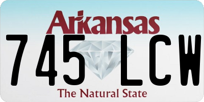 AR license plate 745LCW