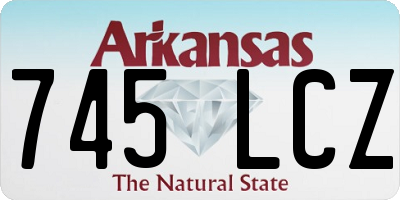 AR license plate 745LCZ