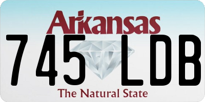 AR license plate 745LDB