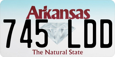 AR license plate 745LDD
