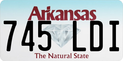 AR license plate 745LDI
