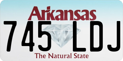 AR license plate 745LDJ