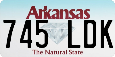 AR license plate 745LDK