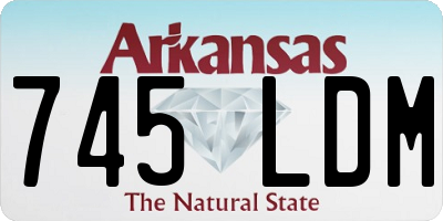 AR license plate 745LDM