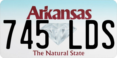 AR license plate 745LDS