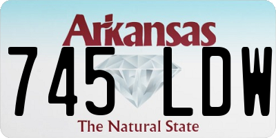 AR license plate 745LDW