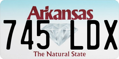 AR license plate 745LDX