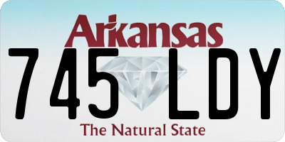AR license plate 745LDY