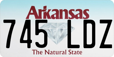AR license plate 745LDZ