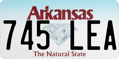 AR license plate 745LEA