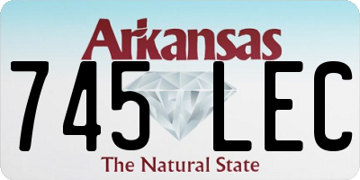 AR license plate 745LEC