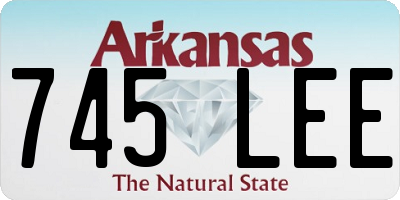AR license plate 745LEE