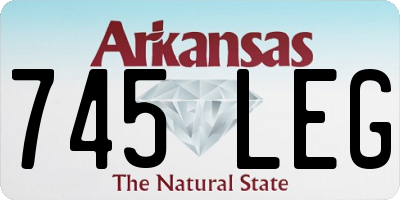 AR license plate 745LEG